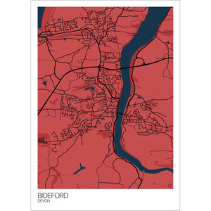 Map of Bideford, Devon