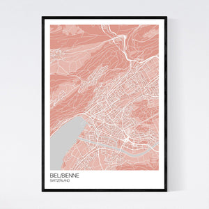 Biel/Bienne City Map Print