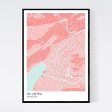 Load image into Gallery viewer, Biel/Bienne City Map Print