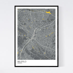 Bielefeld City Map Print