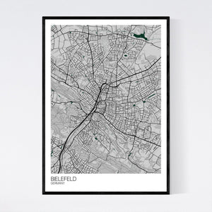 Bielefeld City Map Print