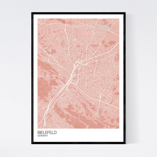 Map of Bielefeld, Germany