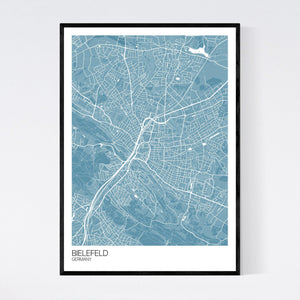 Bielefeld City Map Print