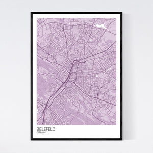 Bielefeld City Map Print