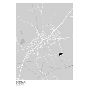 Map of Biggar, Scotland