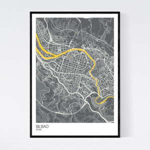 Bilbao City Map Print