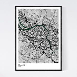 Bilbao City Map Print