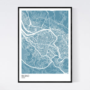 Bilbao City Map Print