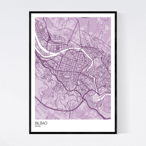 Map of Bilbao, Spain