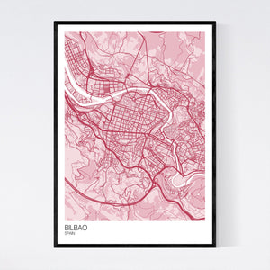 Bilbao City Map Print