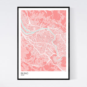 Bilbao City Map Print