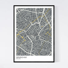 Load image into Gallery viewer, Birmingham City Centre City Map Print
