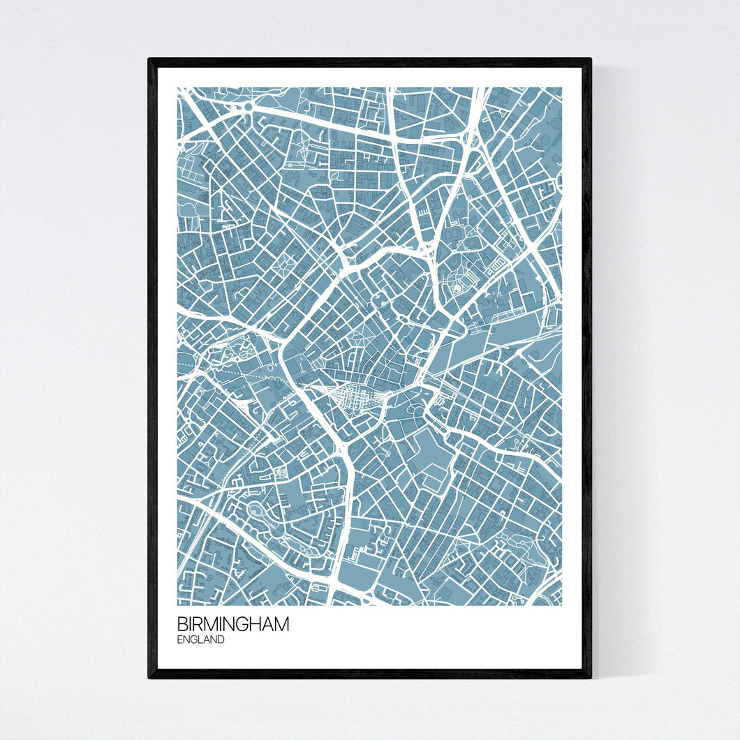 Birmingham City Centre City Map Print