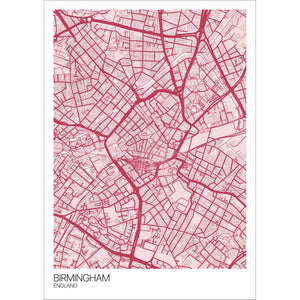 Map of Birmingham City Centre, England