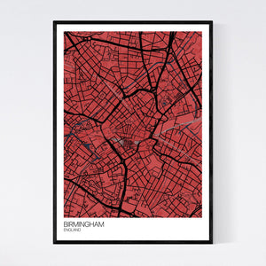 Birmingham City Centre City Map Print