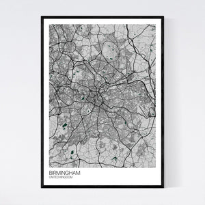 Birmingham City Map Print