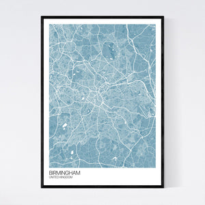 Birmingham City Map Print