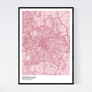 Birmingham City Map Print