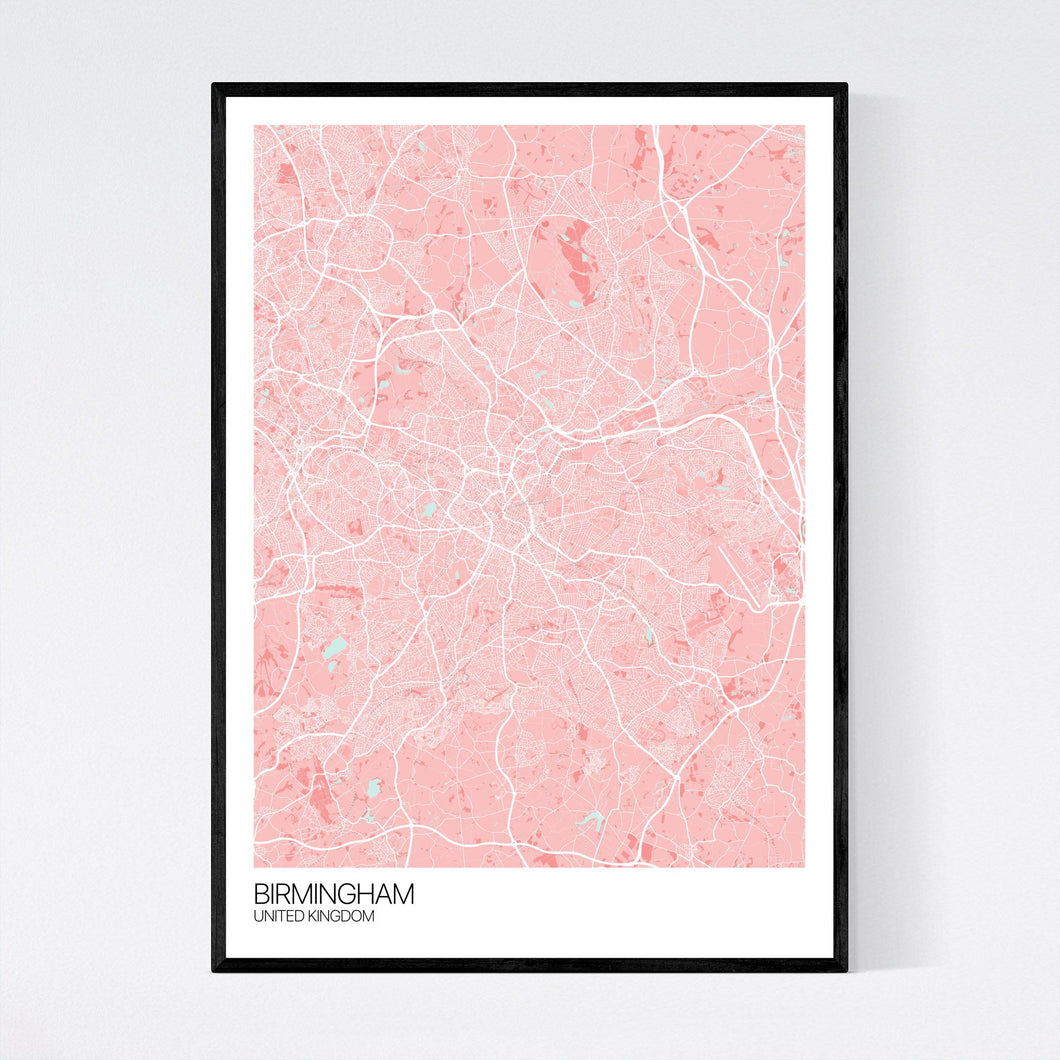 Birmingham City Map Print