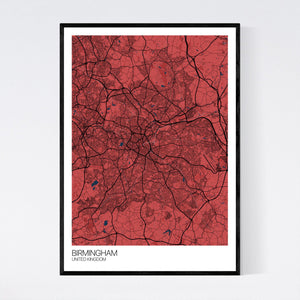 Birmingham City Map Print