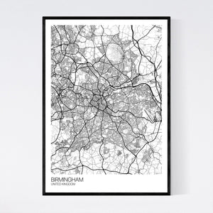 Birmingham City Map Print