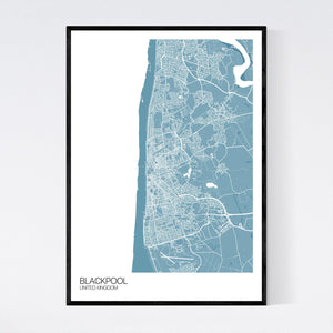 Blackpool City Map Print