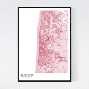 Blackpool City Map Print