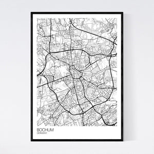 Bochum City Map Print