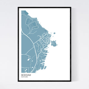 Boddam Town Map Print