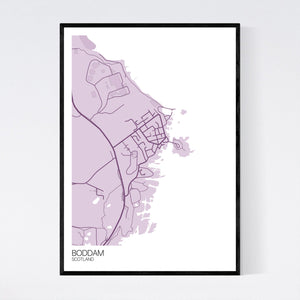 Boddam Town Map Print