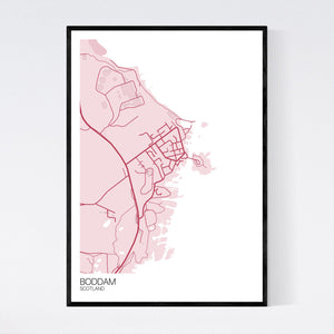 Boddam Town Map Print