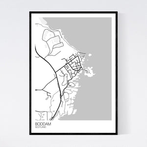 Boddam Town Map Print