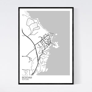 Boddam Town Map Print