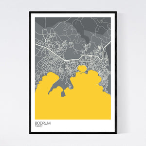 Bodrum City Map Print