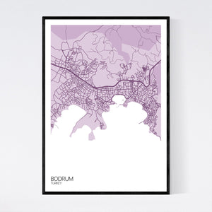 Bodrum City Map Print