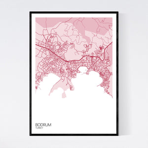 Bodrum City Map Print
