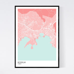 Bodrum City Map Print