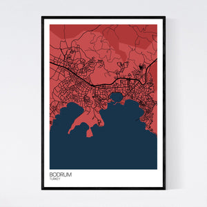 Bodrum City Map Print