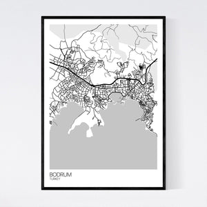 Bodrum City Map Print