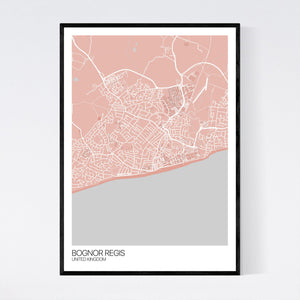 Bognor Regis City Map Print