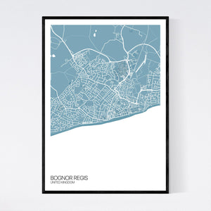 Bognor Regis City Map Print