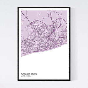 Bognor Regis City Map Print