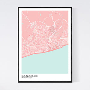 Bognor Regis City Map Print