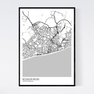 Bognor Regis City Map Print