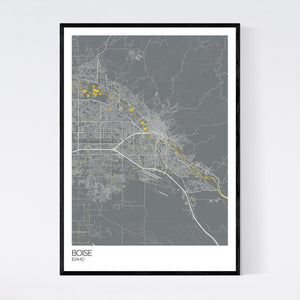 Boise City Map Print