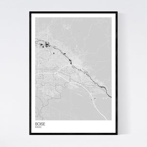 Boise City Map Print