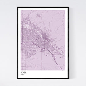 Boise City Map Print