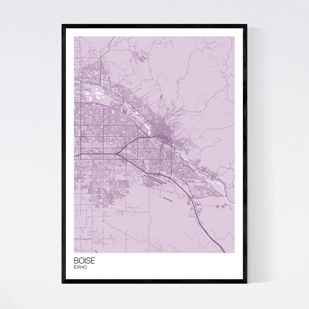 Boise City Map Print
