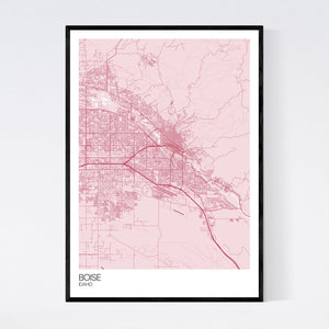 Boise City Map Print