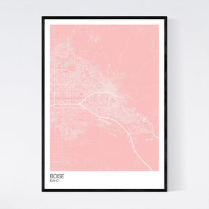 Boise City Map Print